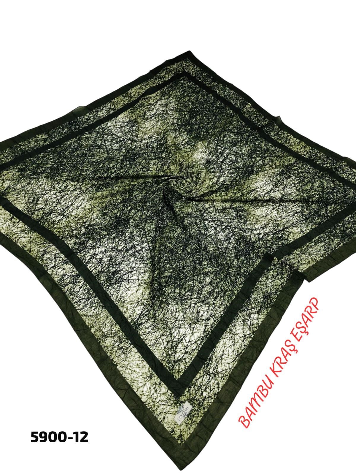 Desenli Bambu Kraş Eşarp