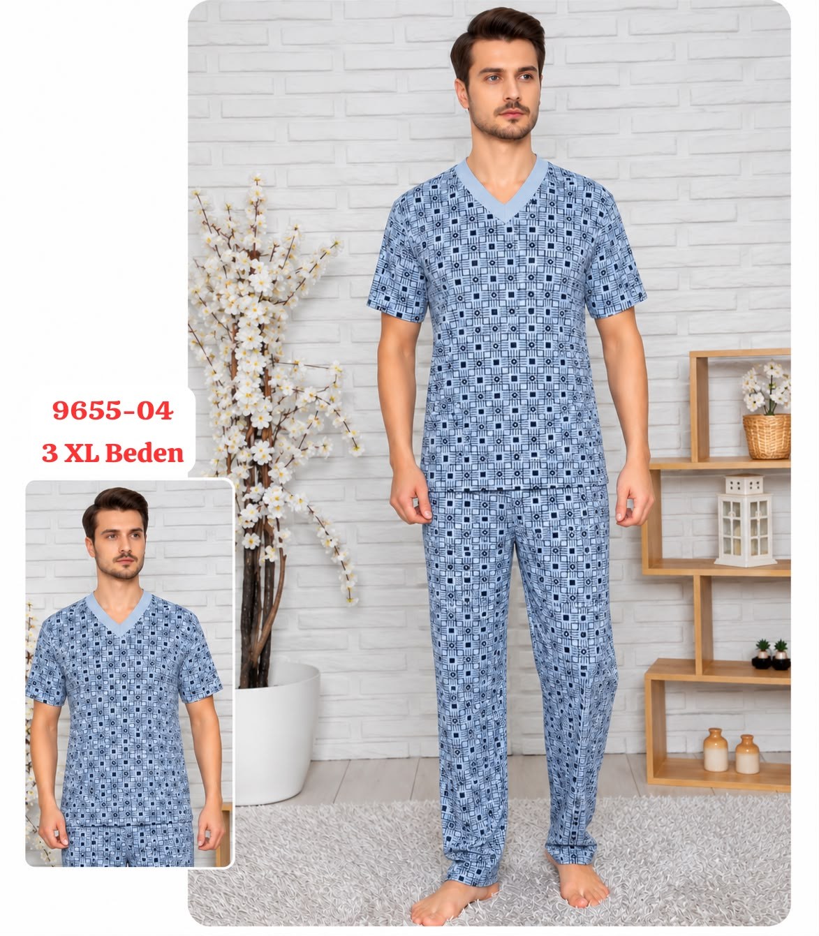 Erkek Pijama Takımı Alt Üst