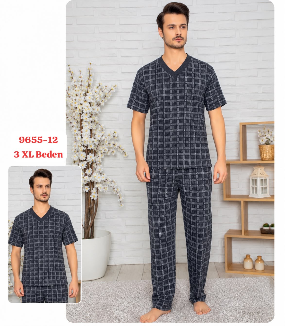 Erkek Pijama Takımı Alt Üst