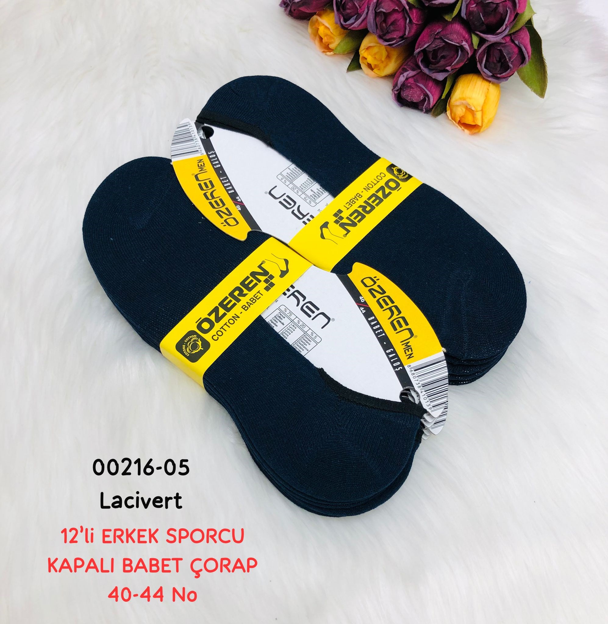 Erkek Sporcu Kapalı Babet Çorap
