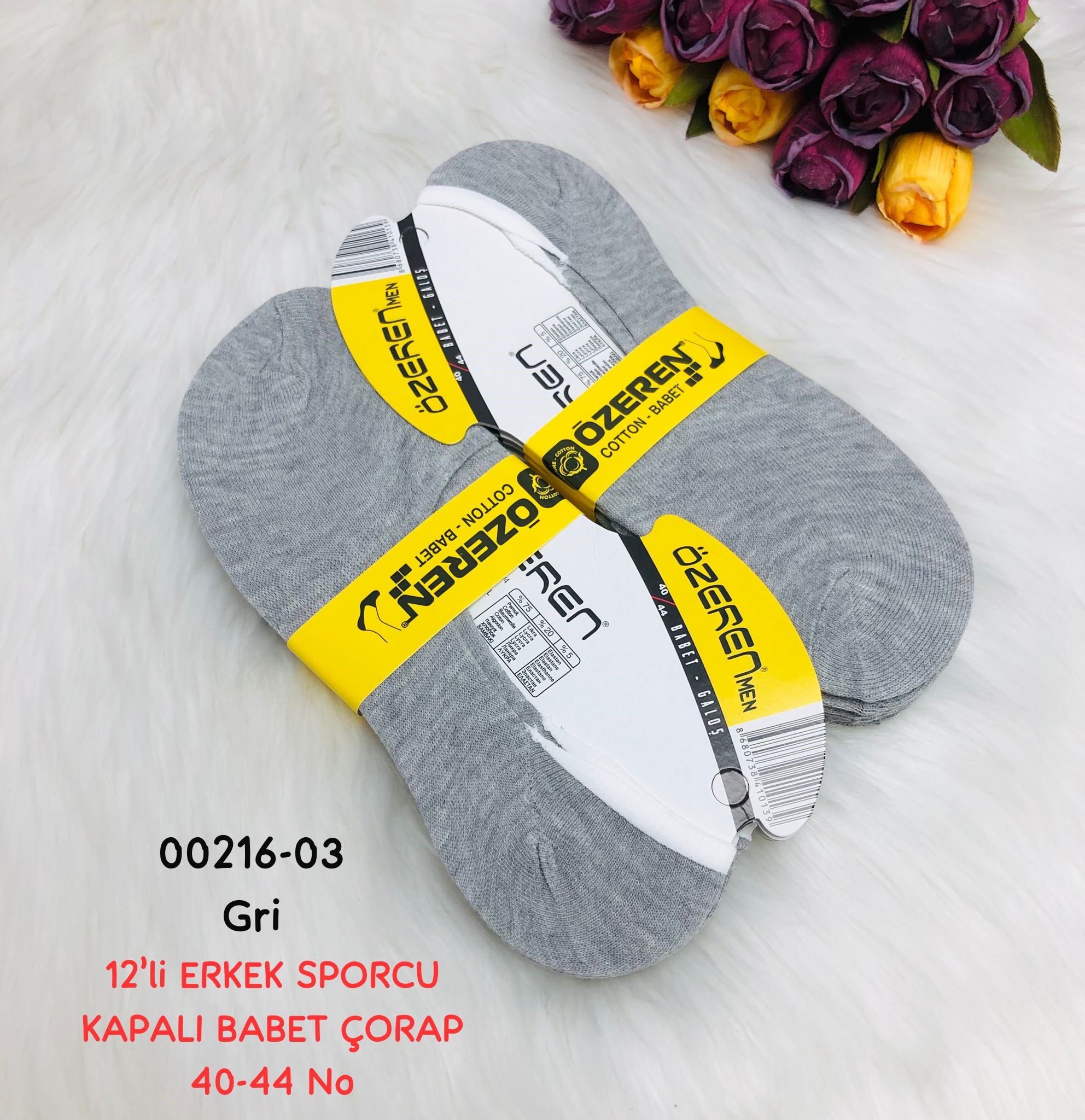 Erkek Sporcu Kapalı Babet Çorap