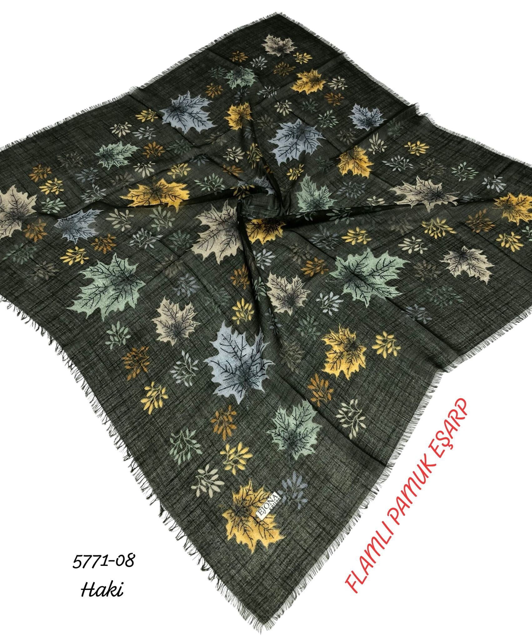 Flamlı Pamuk Eşarp