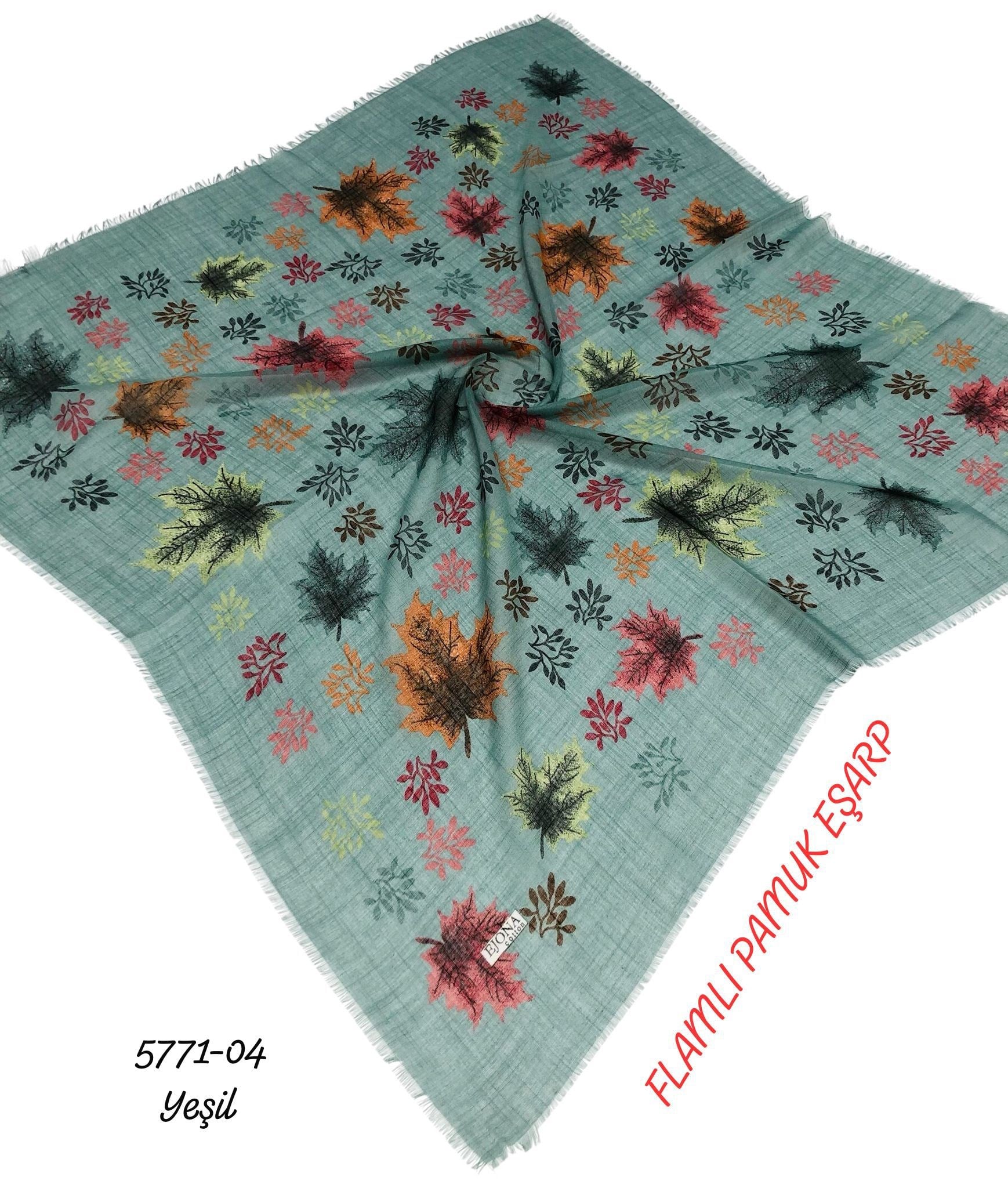 Flamlı Pamuk Eşarp