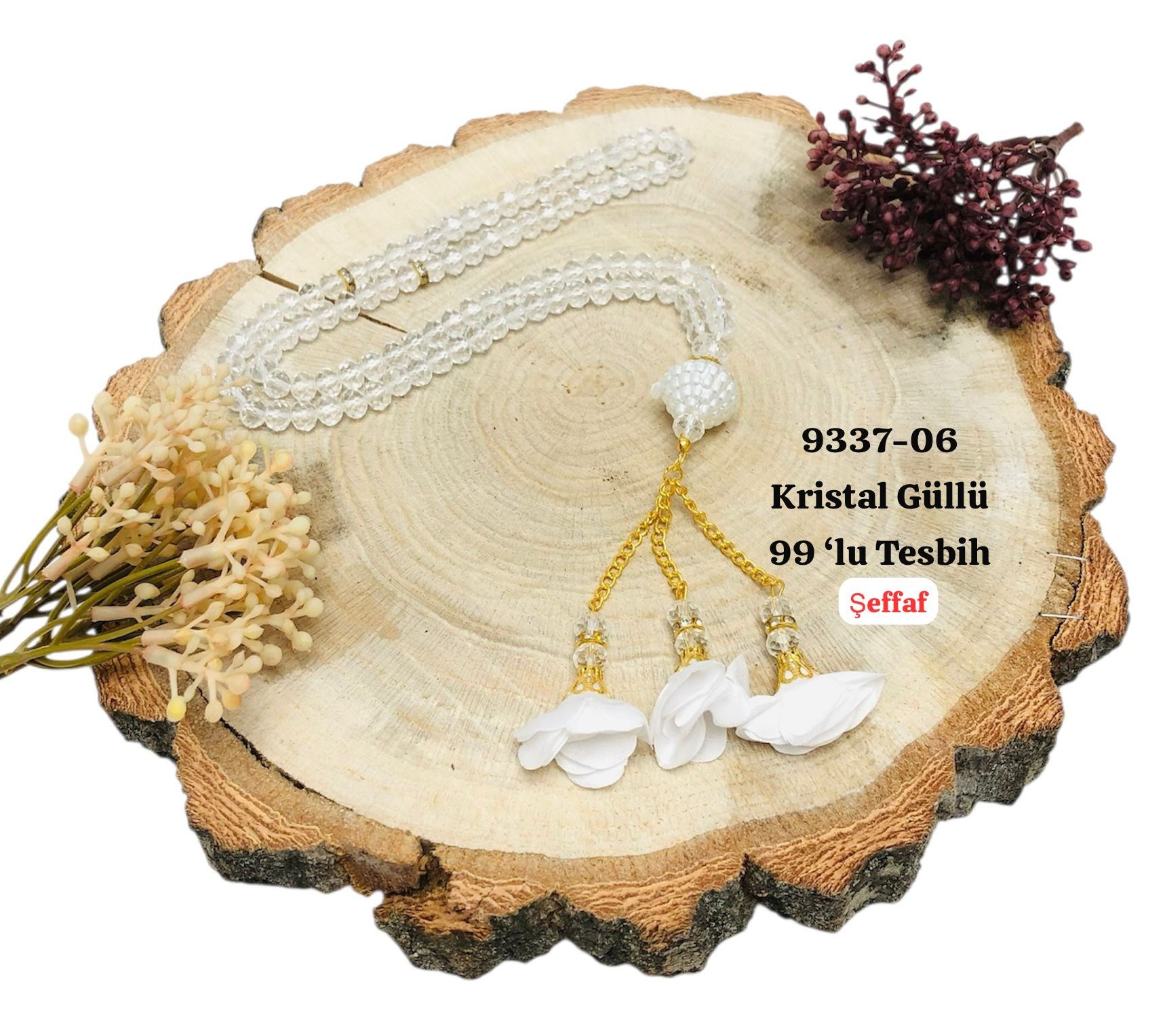 Kristal Güllü 99'lu Tesbih