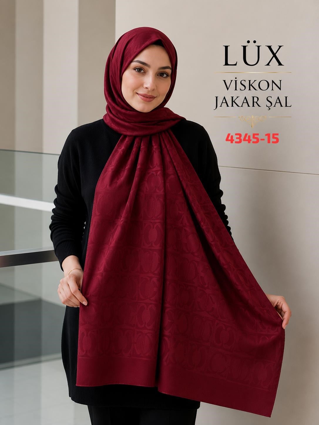 Lüx Viskon Jakar Şal