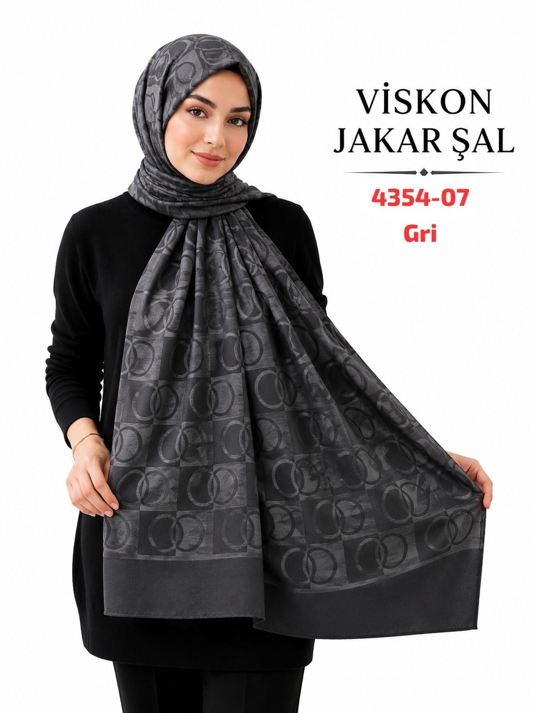 Lüx Viskon Jakar Şal