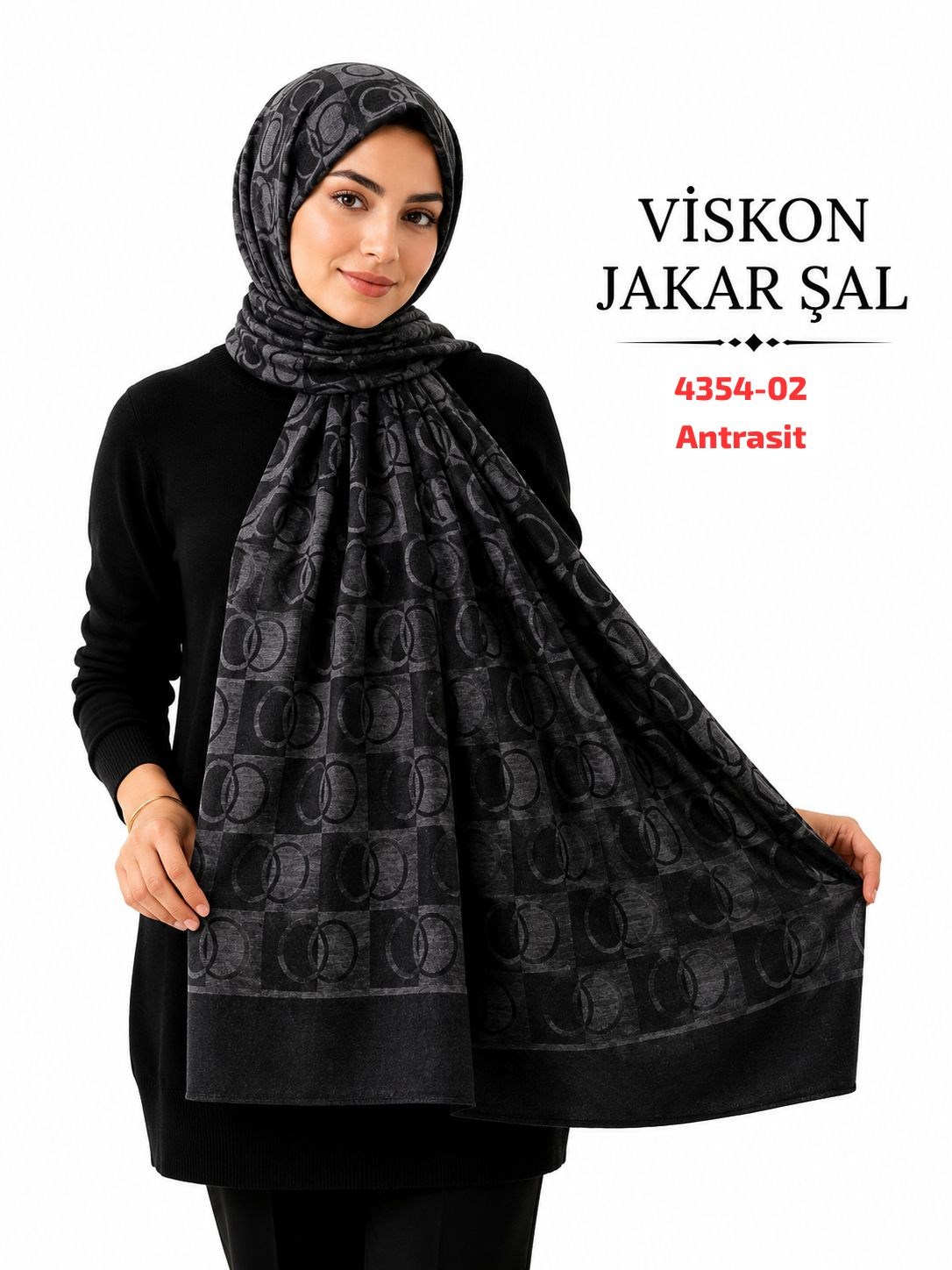 Lüx Viskon Jakar Şal