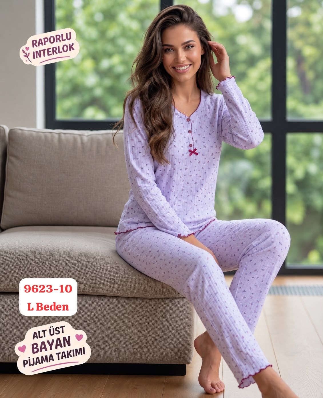 Raporlu İnterlok Pijama Takımı