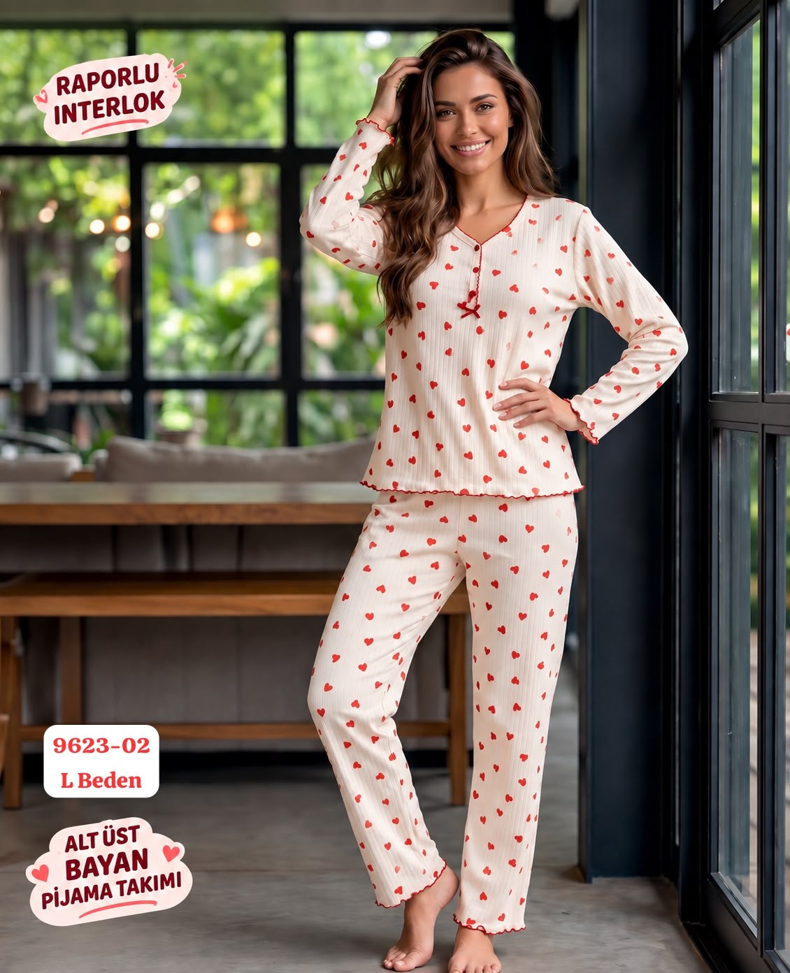 Raporlu İnterlok Pijama Takımı