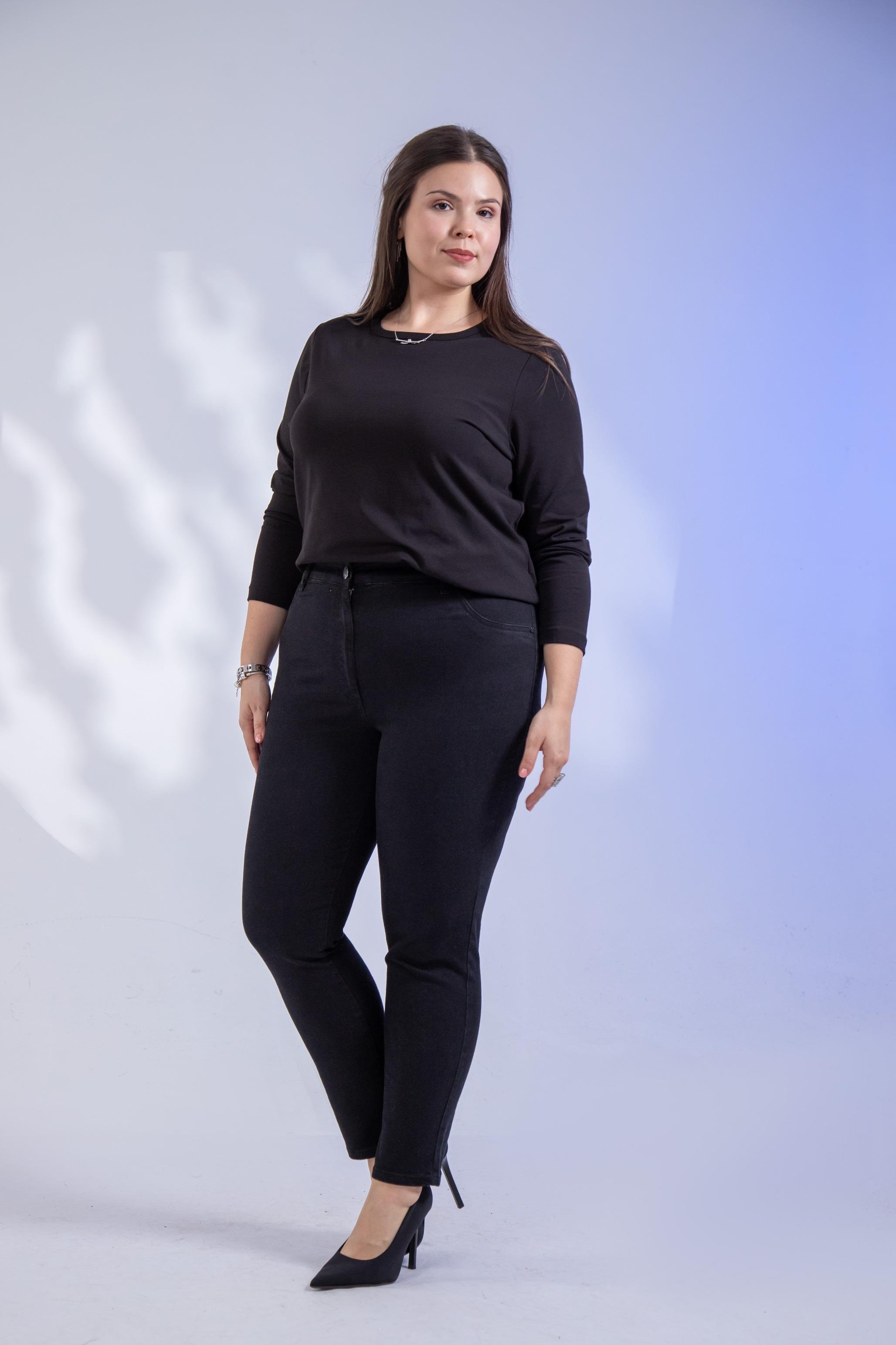 Büyük Beden 1222121 Zenit Dikişli Pantolon Siyah