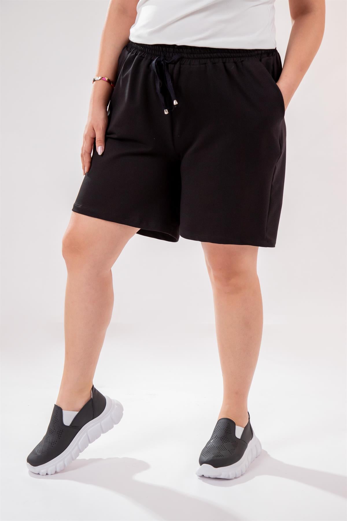 Büyük Beden 112110 Şort  Siyah