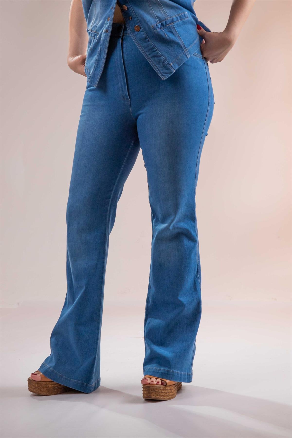 Büyük Beden 1220024 Spain Pantolon  Mavi