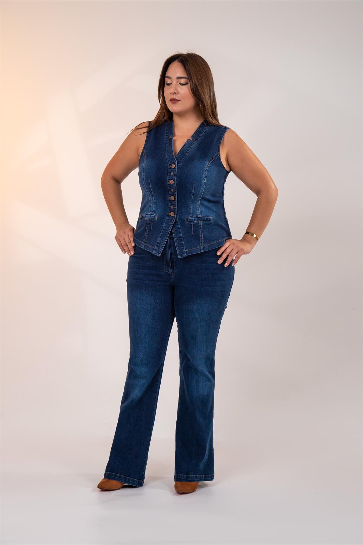 Büyük Beden 1220024 Spain Pantolon  Navy