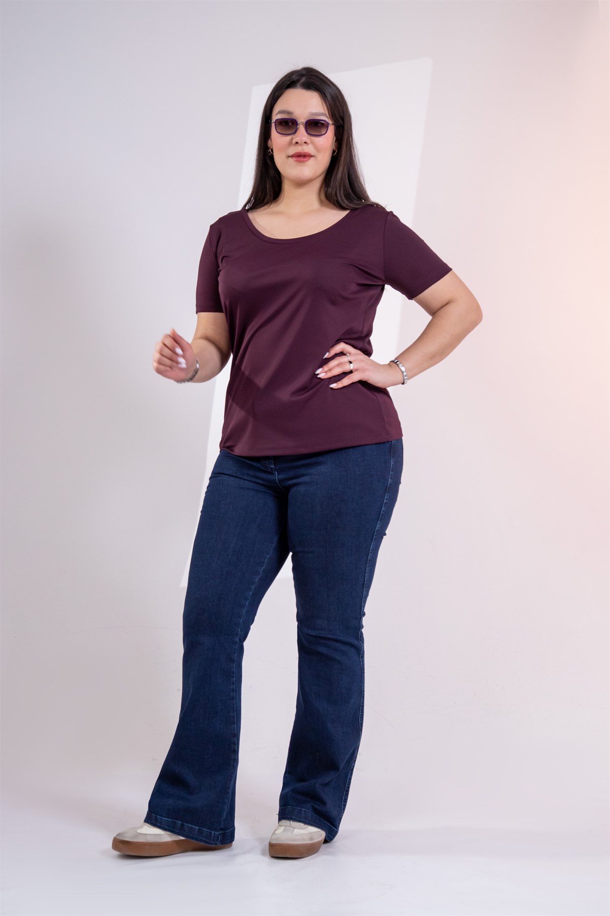 Büyük Beden 122026 Spain Denim Pantolon  Lacivert