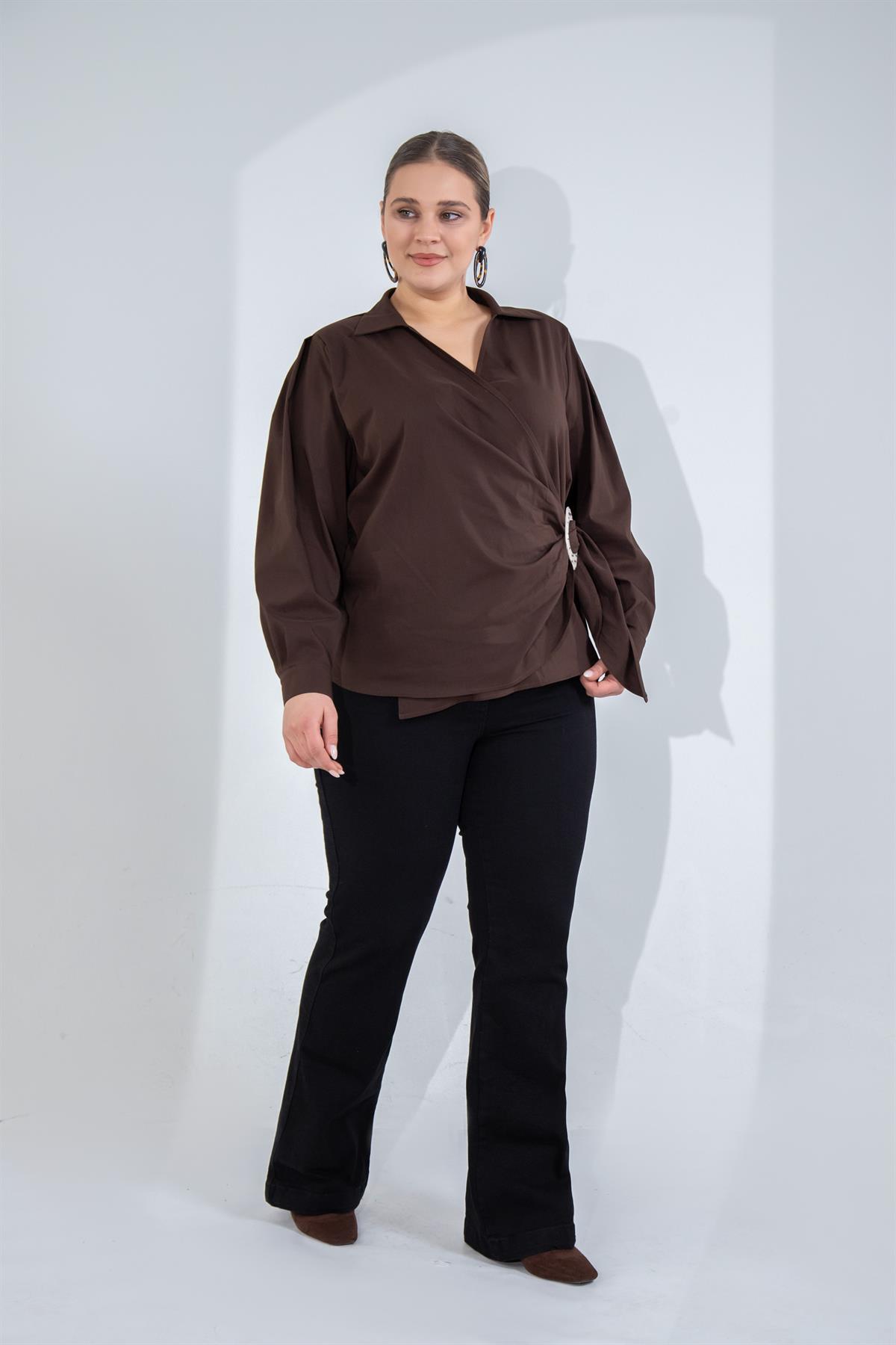 Büyük Beden 122026 Spain Denim Pantolon  Siyah