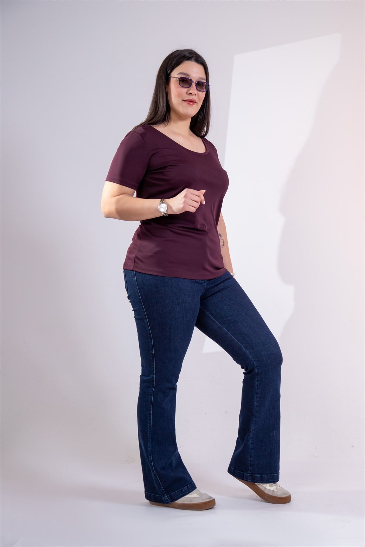 Büyük Beden 122026 Spain Denim Pantolon  Lacivert