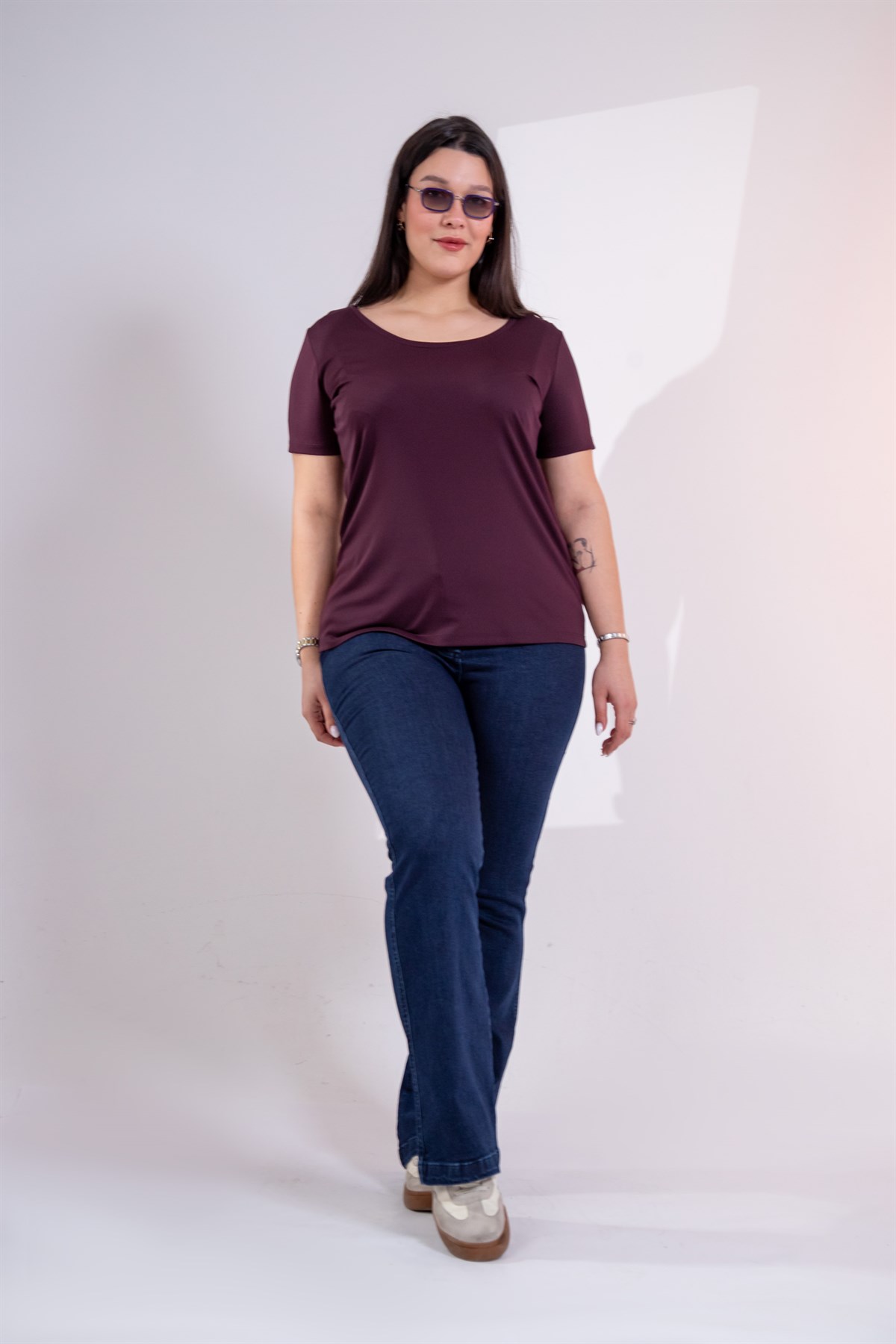 Büyük Beden 122026 Spain Denim Pantolon  Lacivert