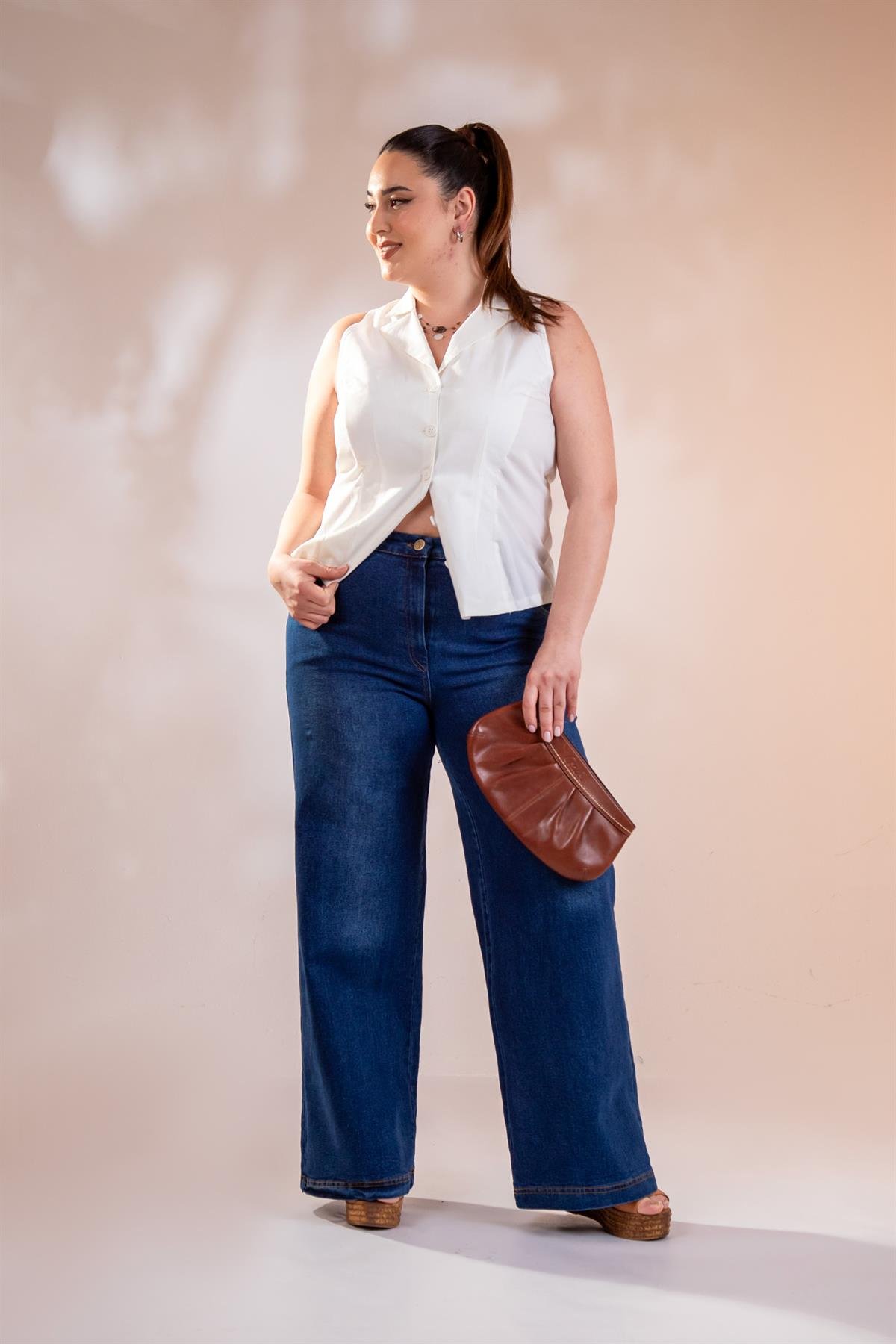 Büyük Beden 122029 Denim Pantolon  Lacivert