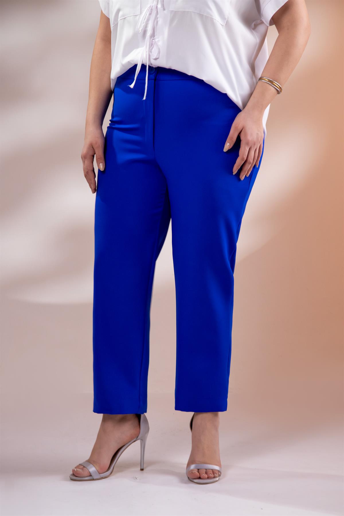 Büyük Beden 122210 Kaşha Pantolon  Saks