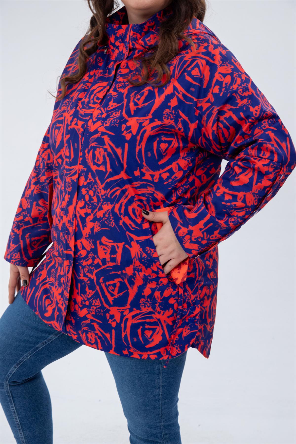 Büyük Beden 122215 İçi Kapitoneli 2Li Yağmurluk Saks