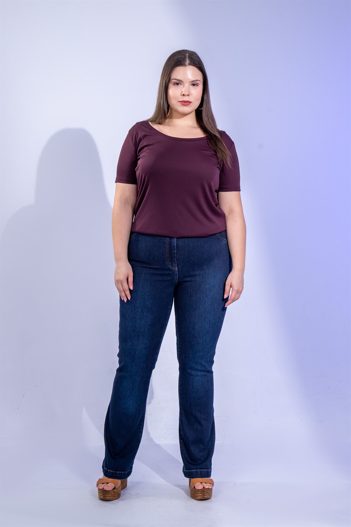 Büyük Beden 1222526 Hardal Dikişli Spain Pantolon Lacivert