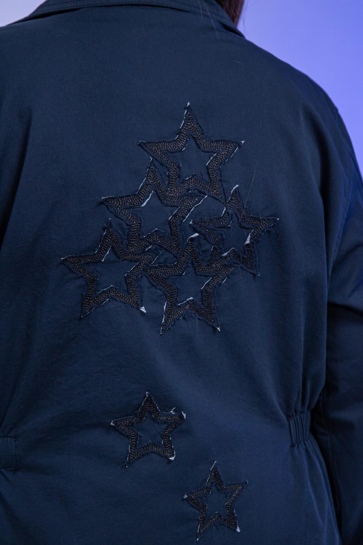 Büyük Beden 1222531 Nakışlı Ceket Lacivert