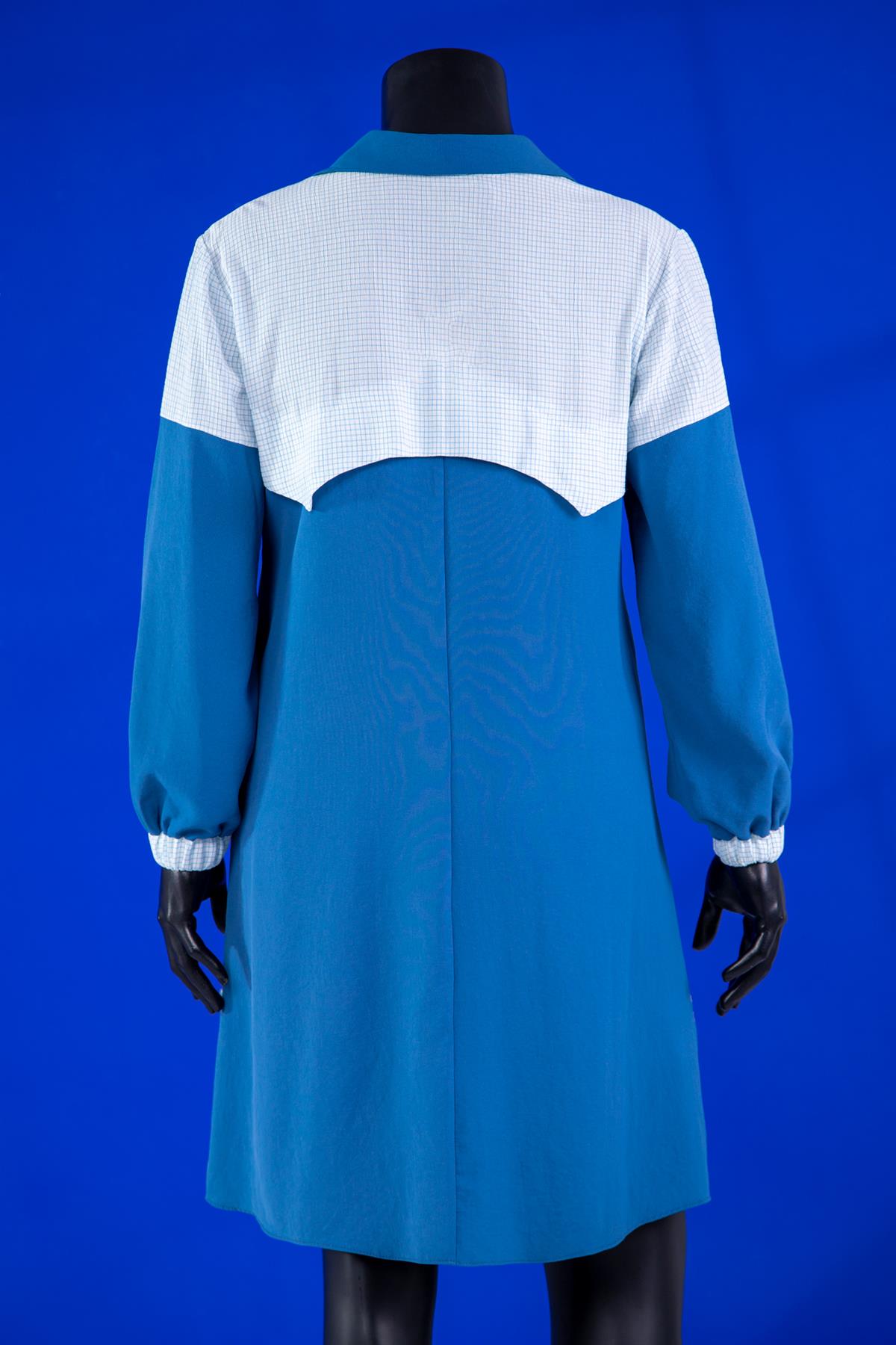 Büyük Beden 1255 Konbinli Gömlek  İndigo