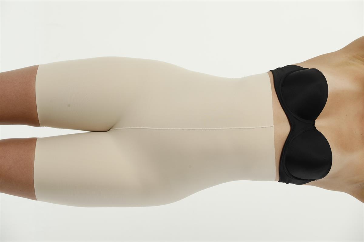 Büyük Beden 2002 Lazer Kesim Yüksek Bel Paçalı Korse  Ten