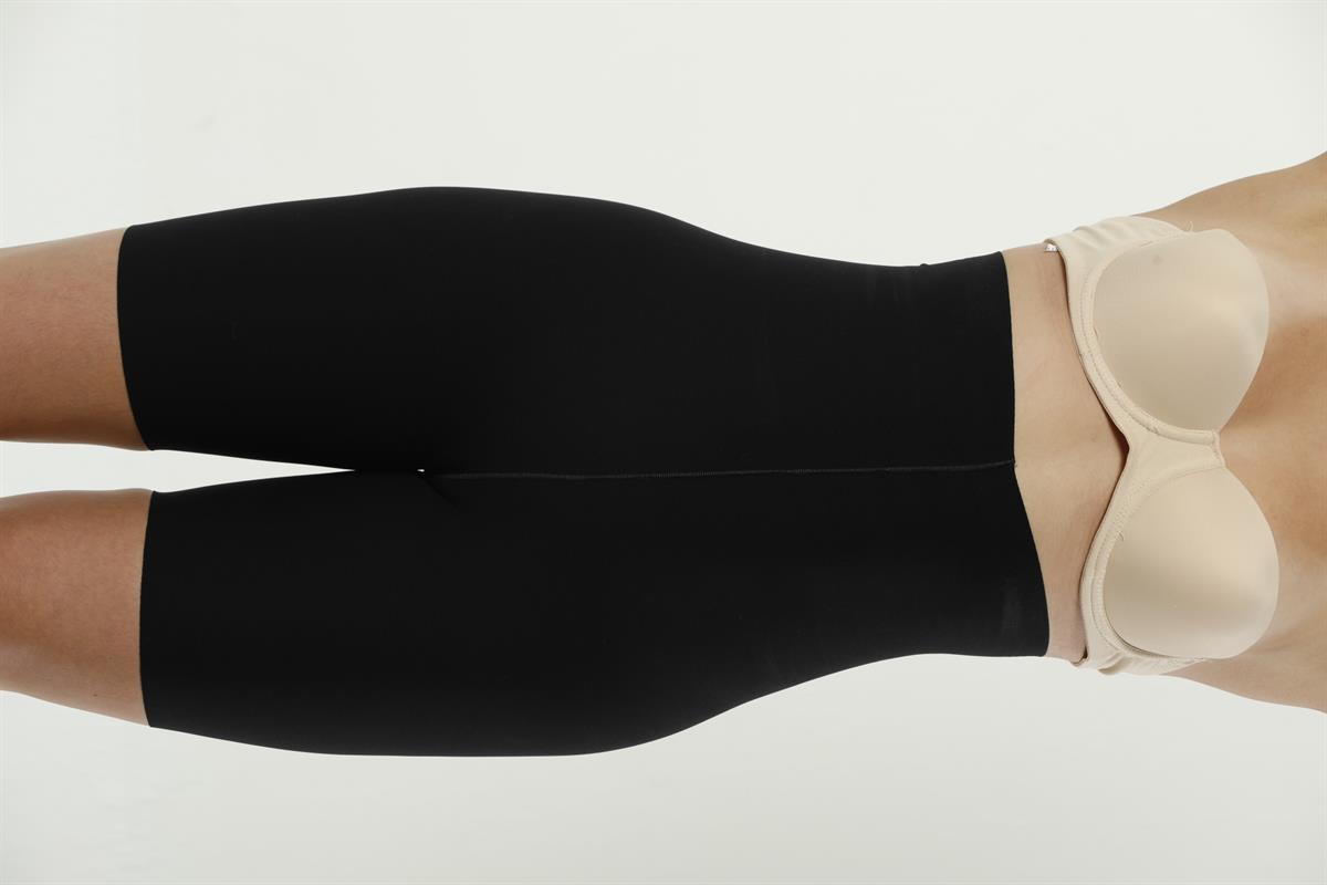 Büyük Beden 2002 Lazer Kesim Yüksek Bel Paçalı Korse  Siyah