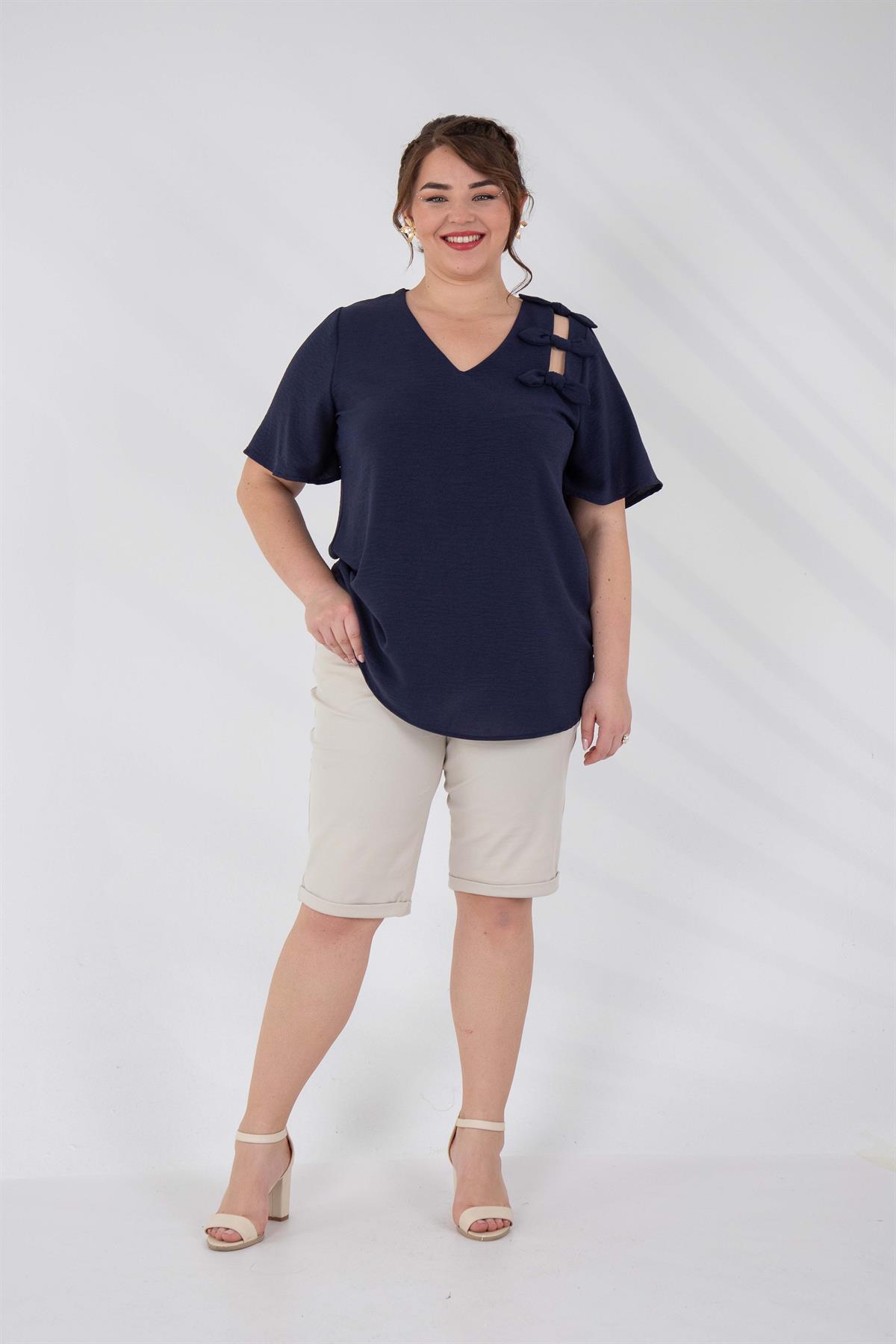 Büyük Beden 2100760 Şort  Bej