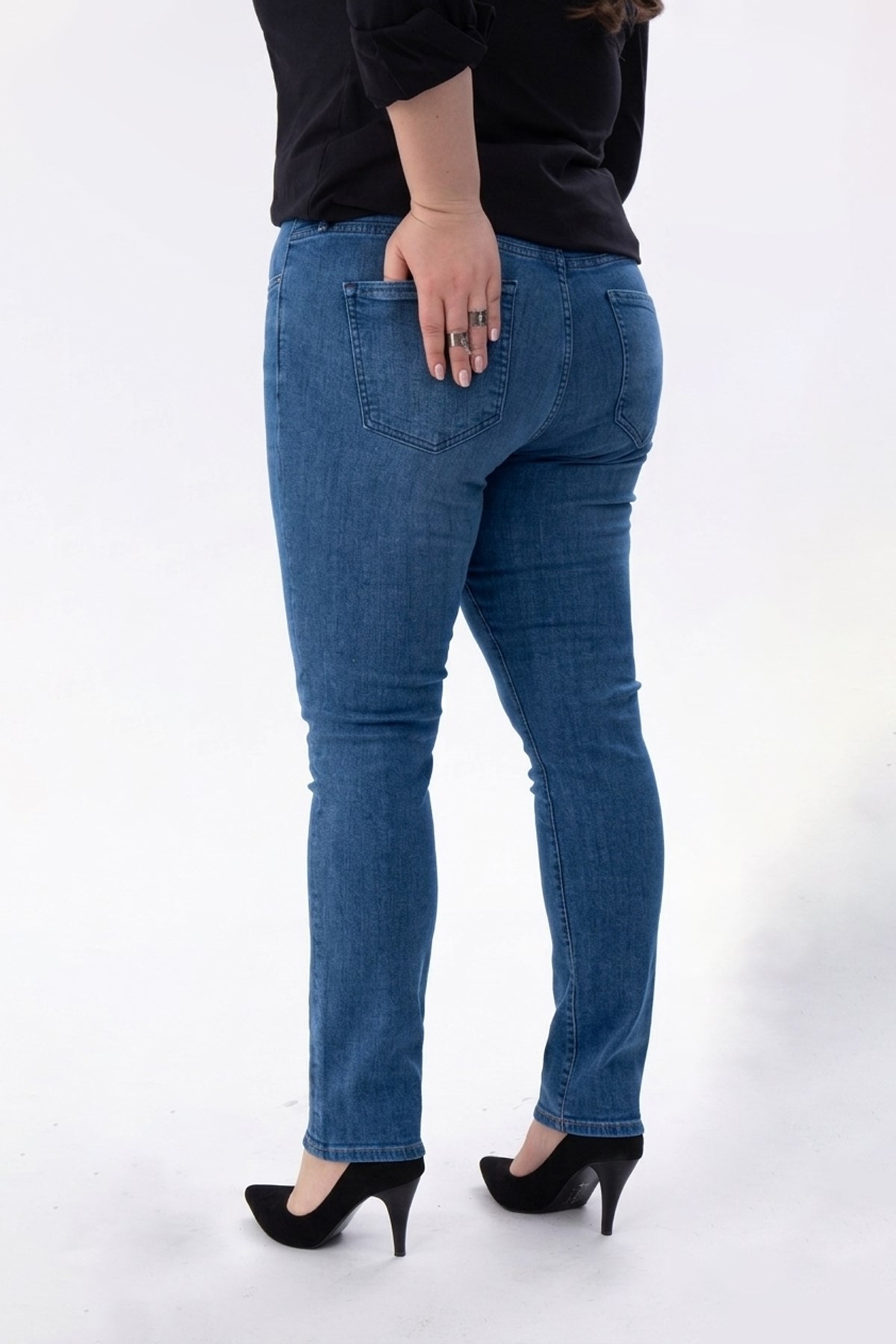 Büyük Beden 210100 Denim Pantolon  Mavi