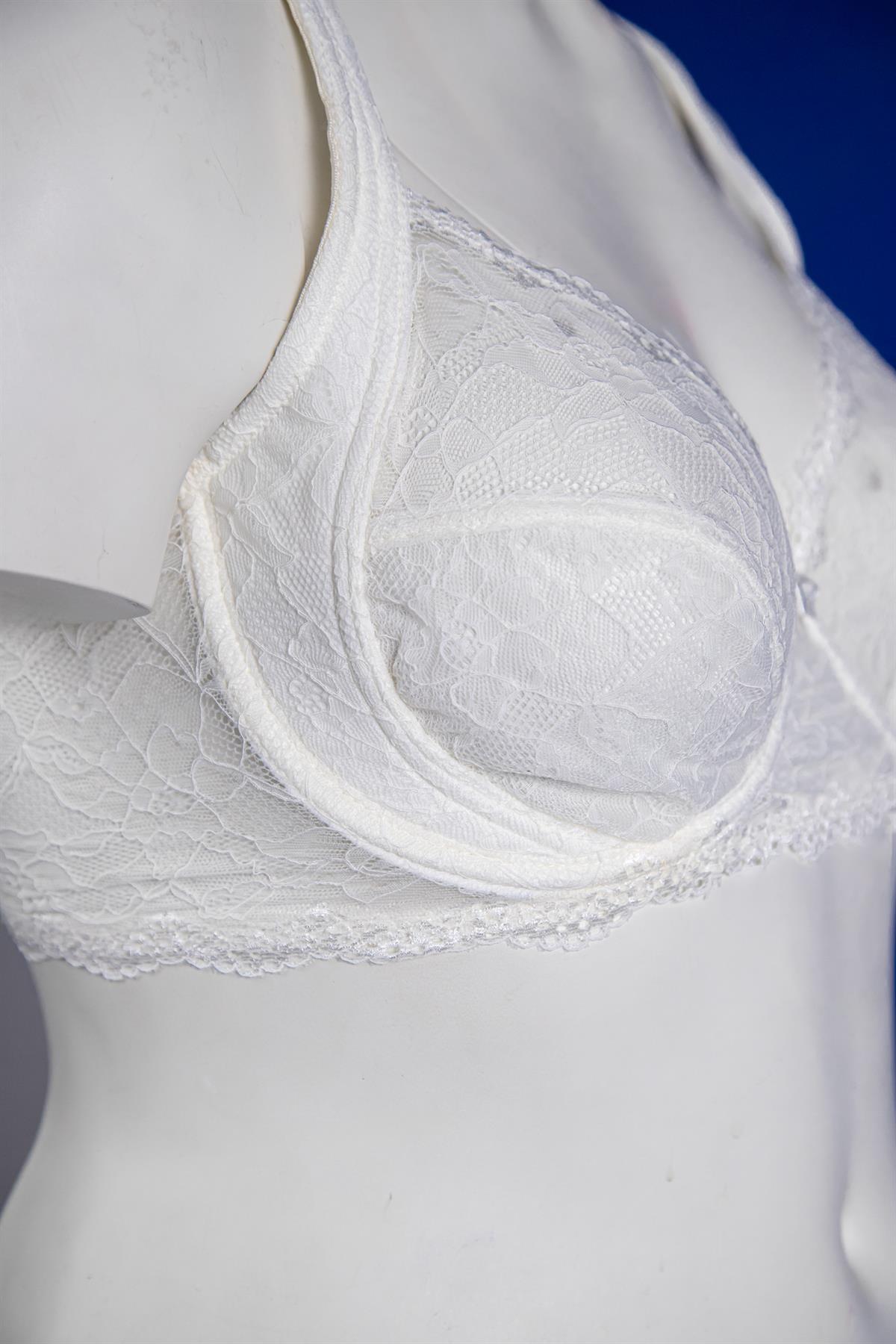Büyük Beden 2400 Dantelli Sütyen Ekru
