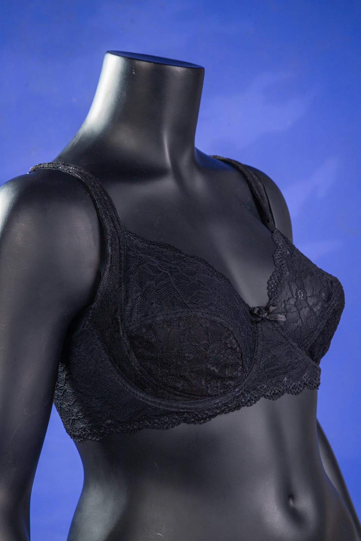 Büyük Beden 2400 Dantelli Sütyen Siyah