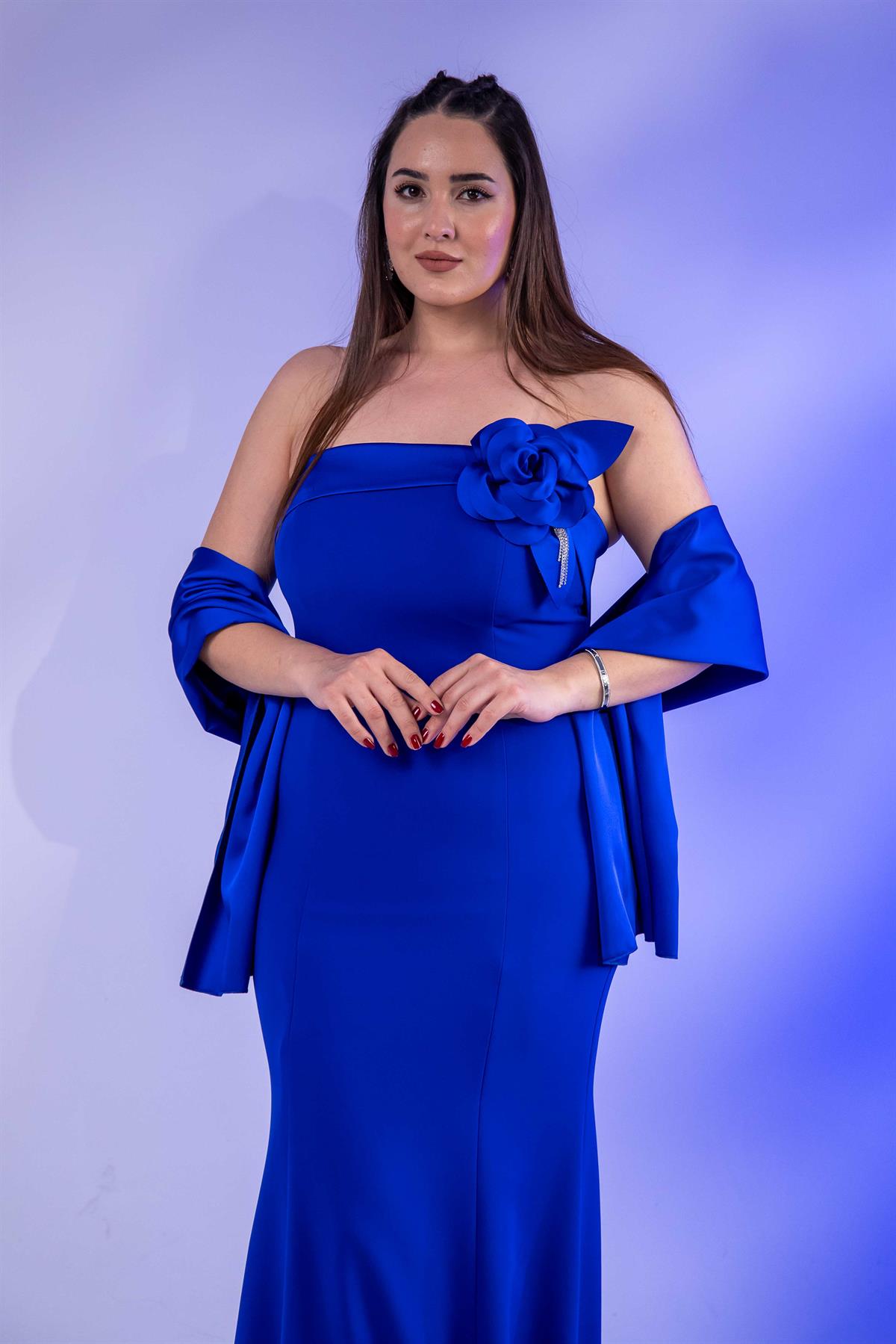 Büyük Beden 2424732 Çiçek Detaylı Biye  Saks