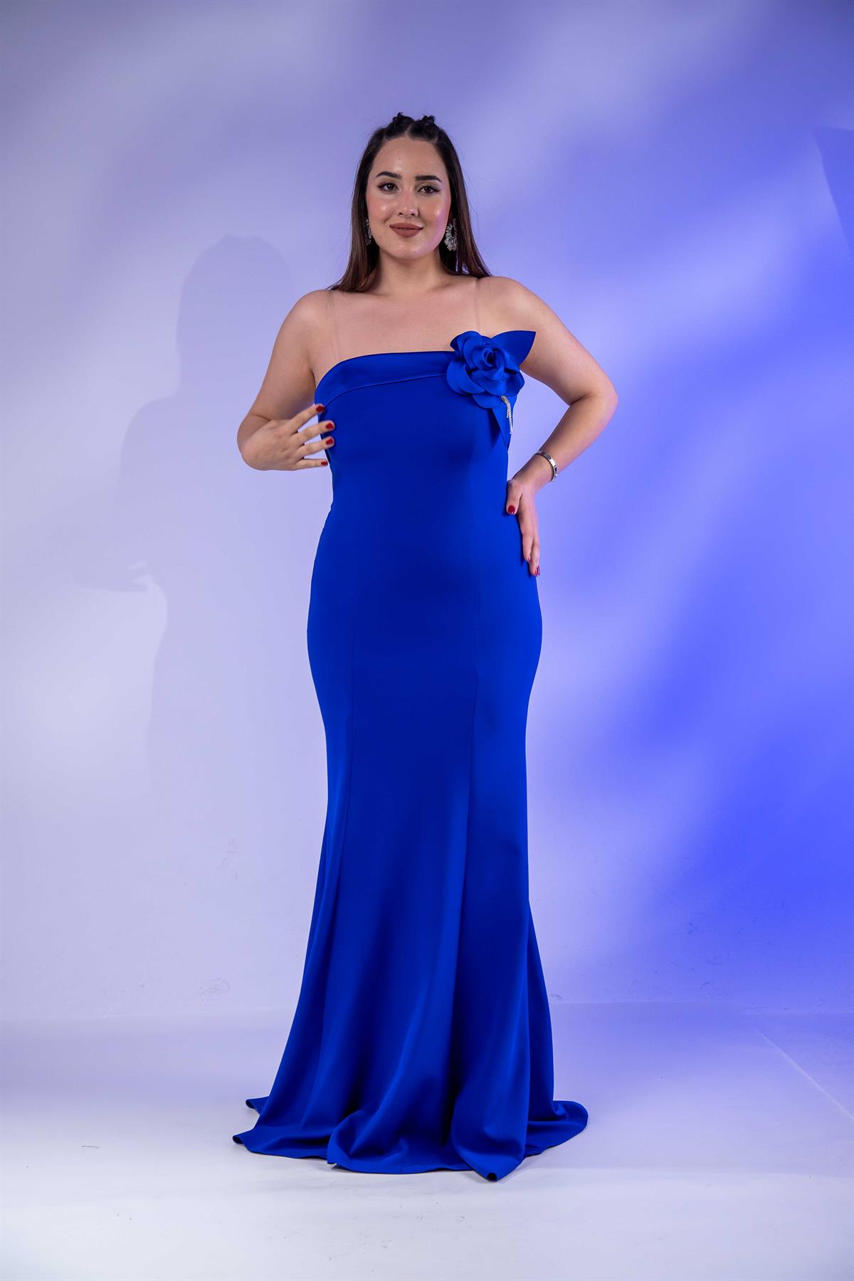 Büyük Beden 2424732 Çiçek Detaylı Biye  Saks