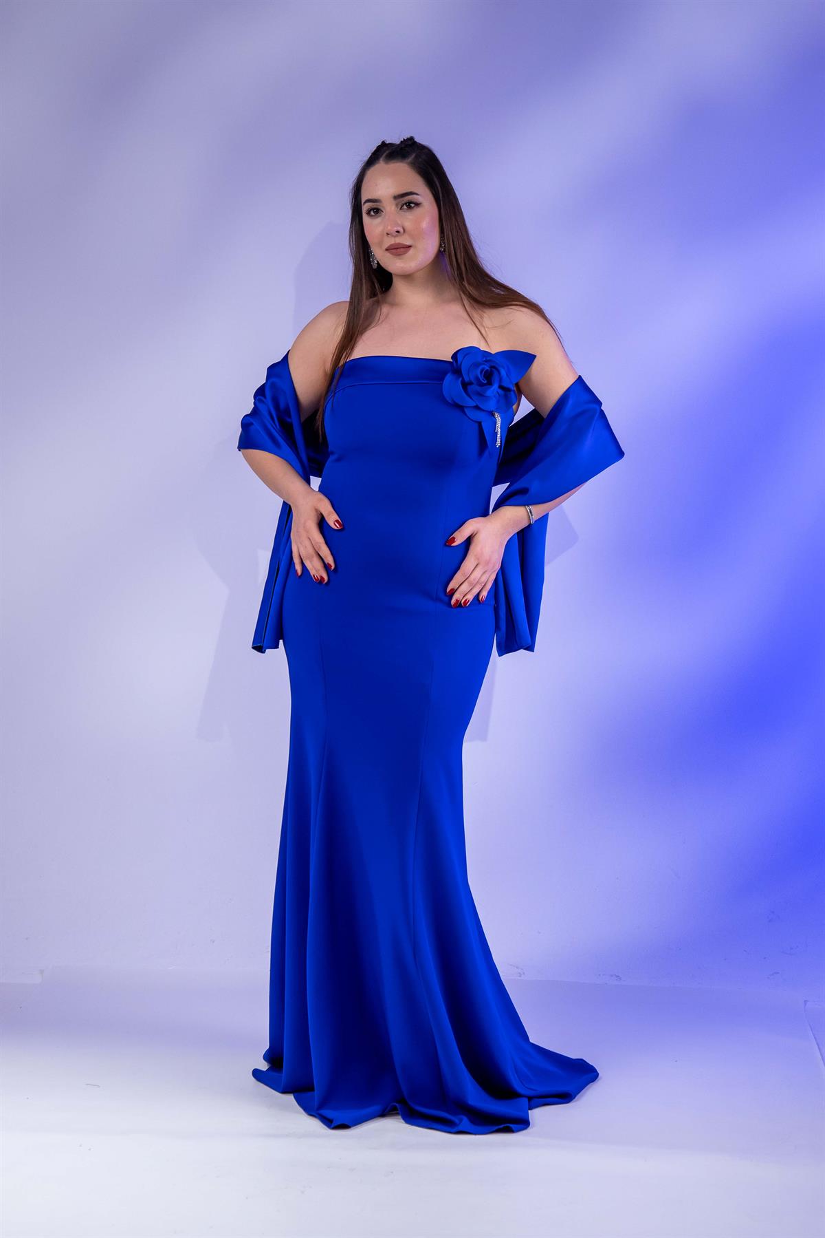 Büyük Beden 2424732 Çiçek Detaylı Biye  Saks