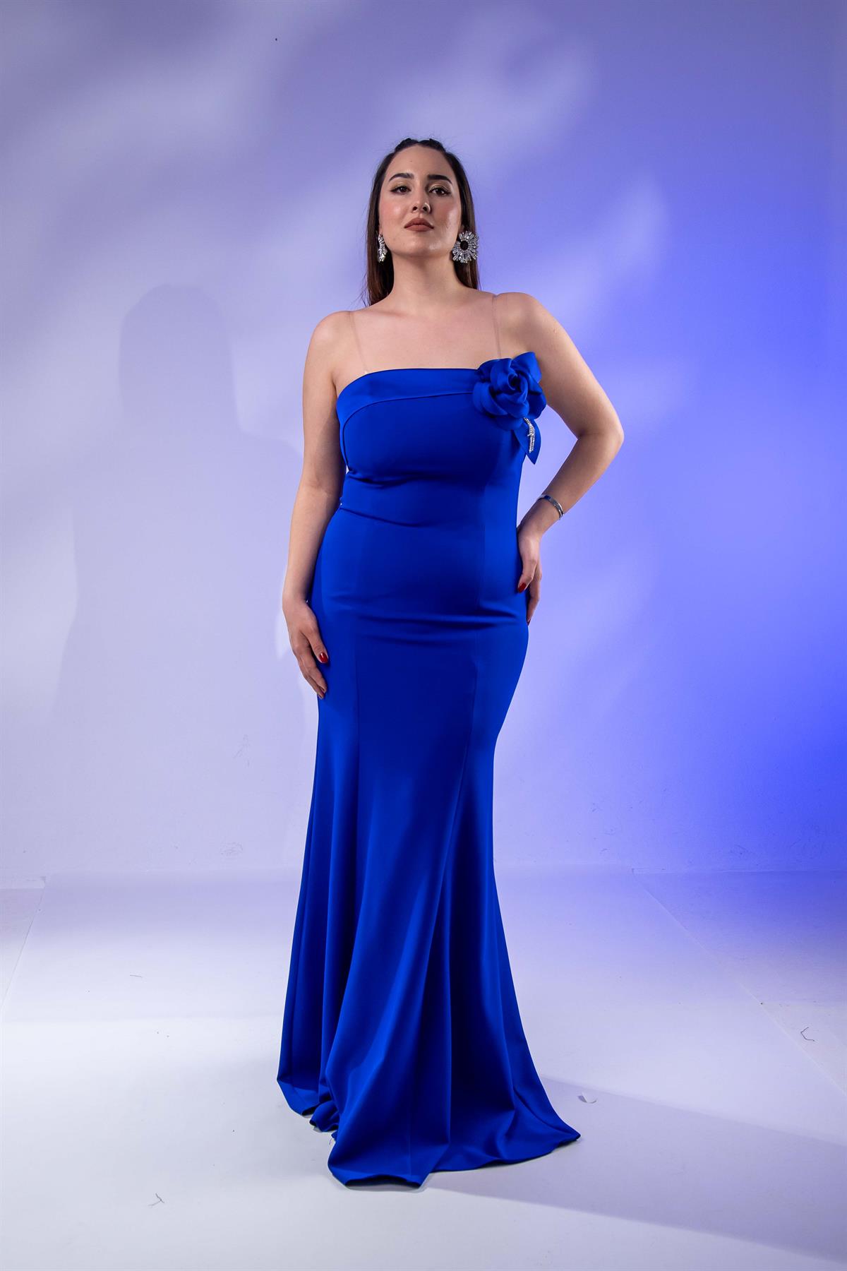 Büyük Beden 2424732 Çiçek Detaylı Biye  Saks