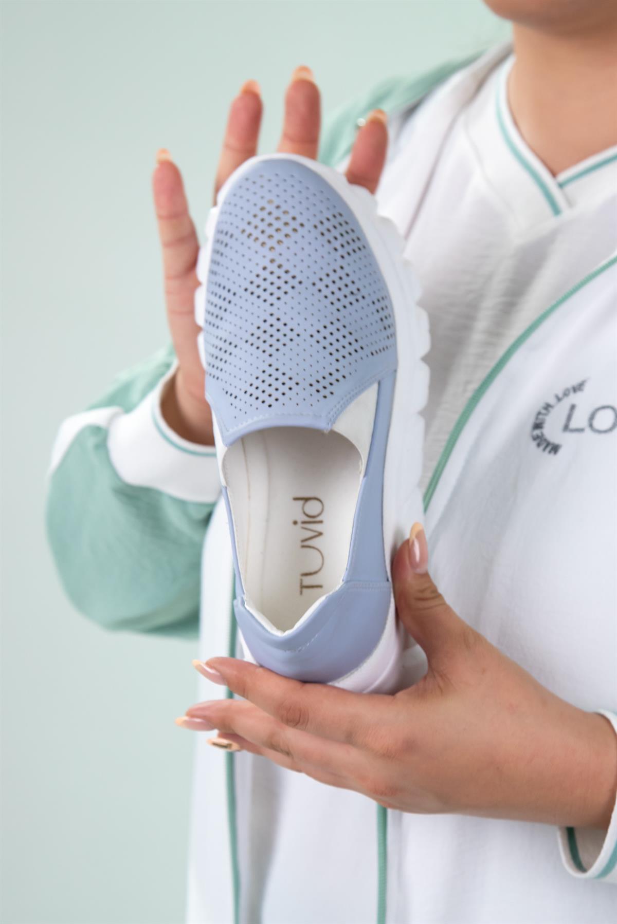 Büyük Beden 24Y-203 Yazlık Ayakkabı  Mavi