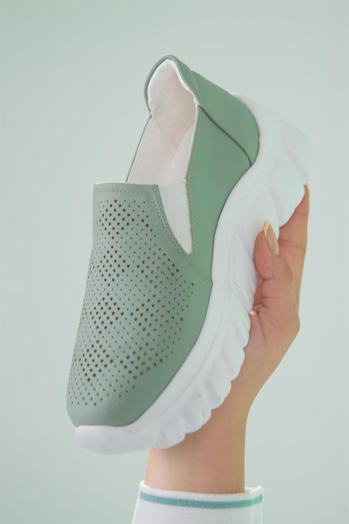 Büyük Beden 24Y-203 Yazlık Ayakkabı  Yeşil