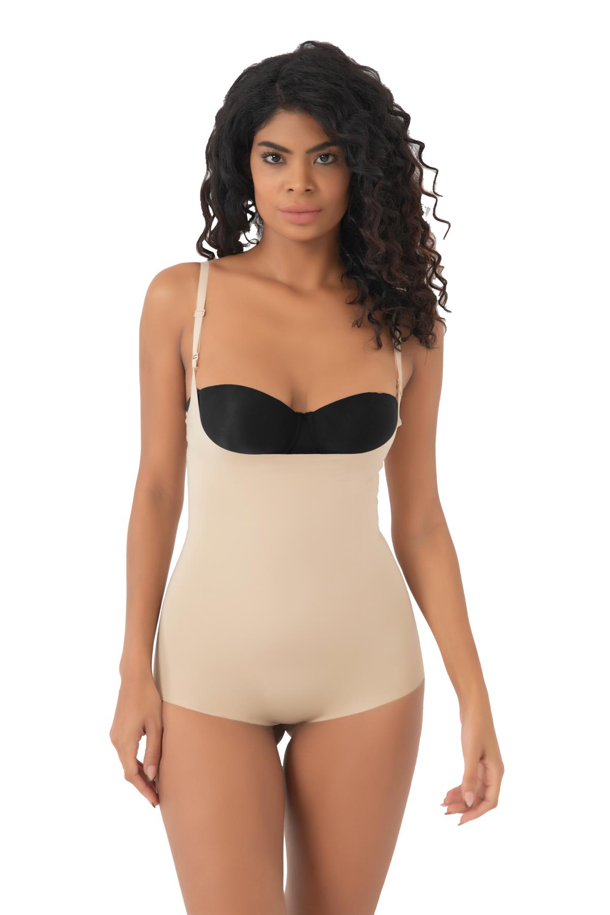 Büyük Beden 3021 Lazer Kesim Gögüs Alt Bady Korse  Ten