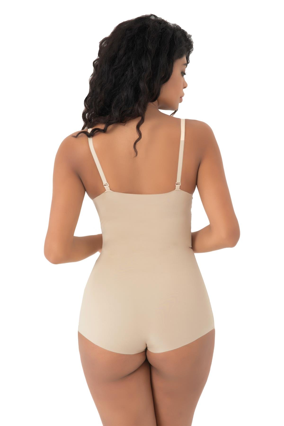 Büyük Beden 3021 Lazer Kesim Gögüs Alt Bady Korse  Ten