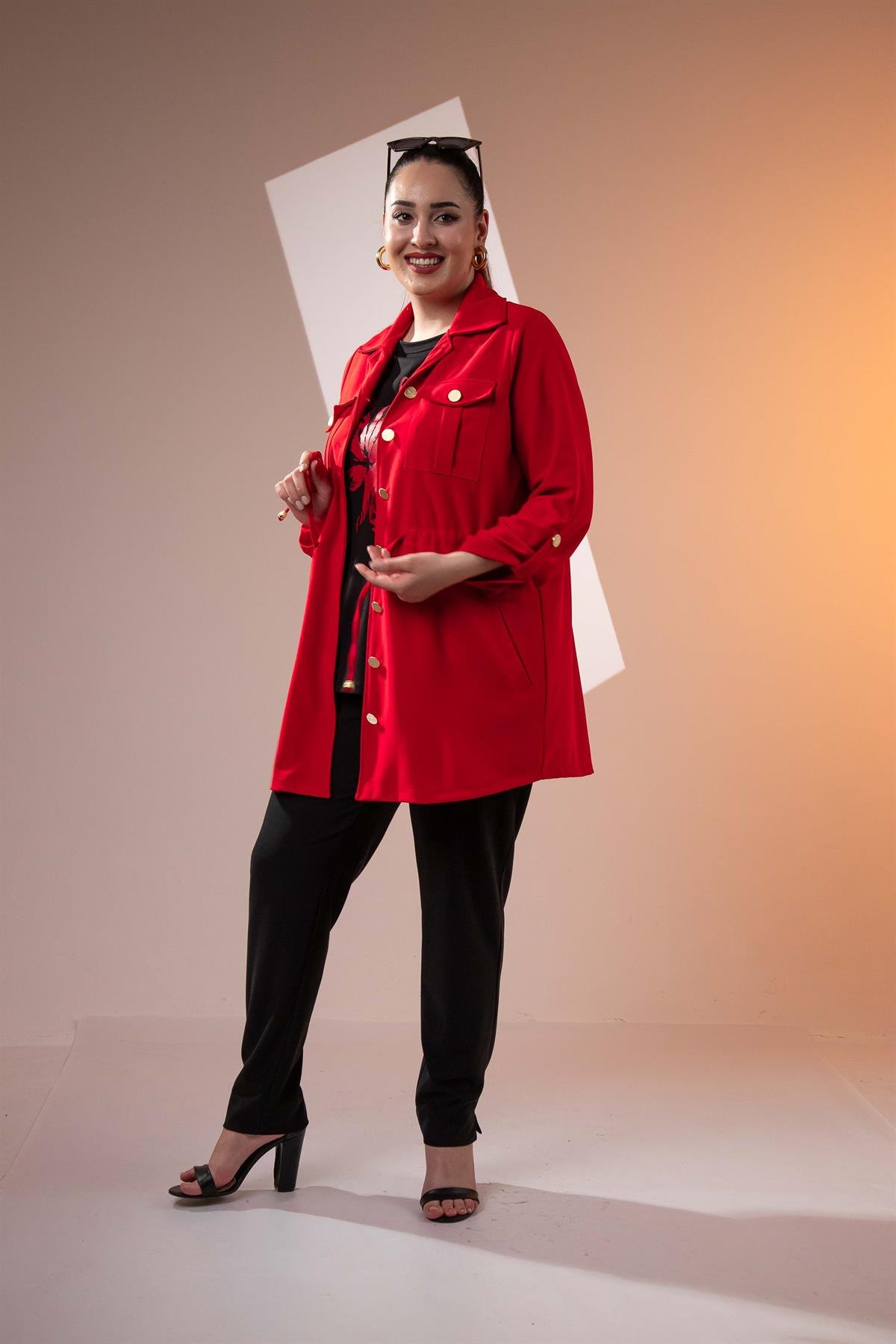 Büyük Beden 3330398 3lü Takım Kırmızı