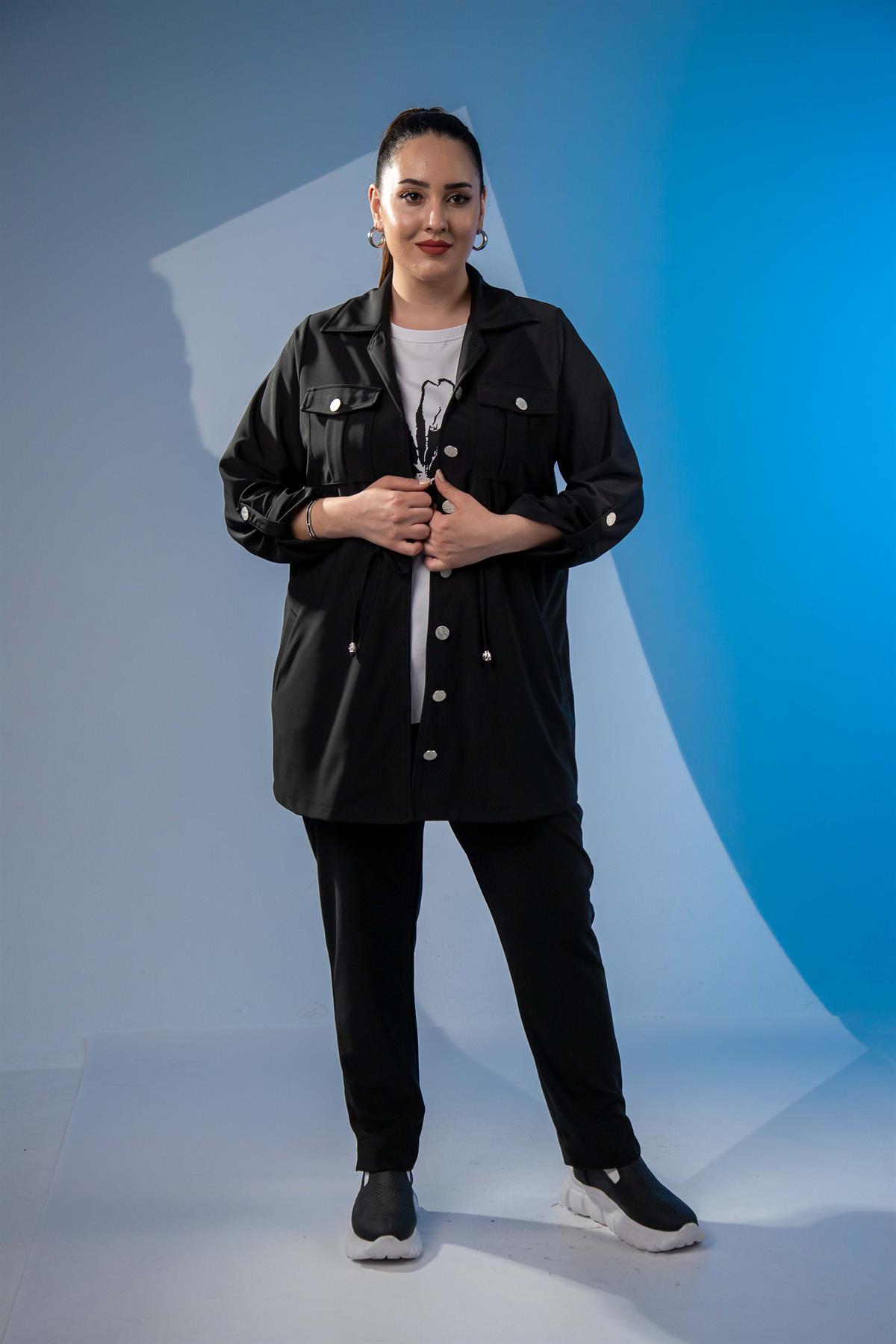 Büyük Beden 3330398 3lü Takım Siyah