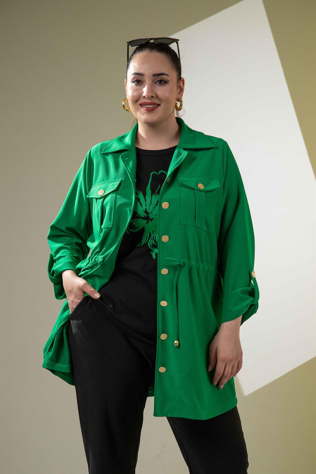 Büyük Beden 3330398 3lü Takım Yeşil