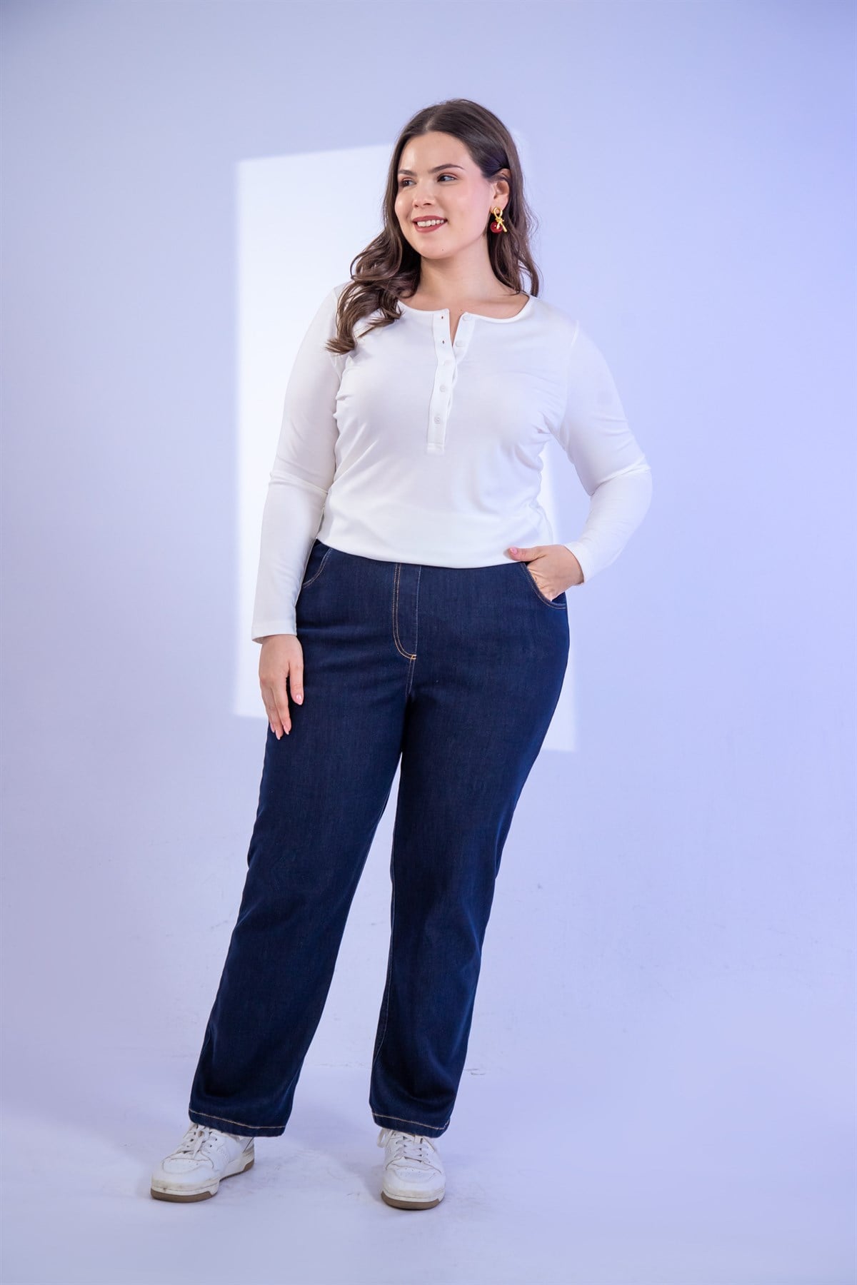 Büyük Beden 3330689 Denim Pantolon  Lacivert