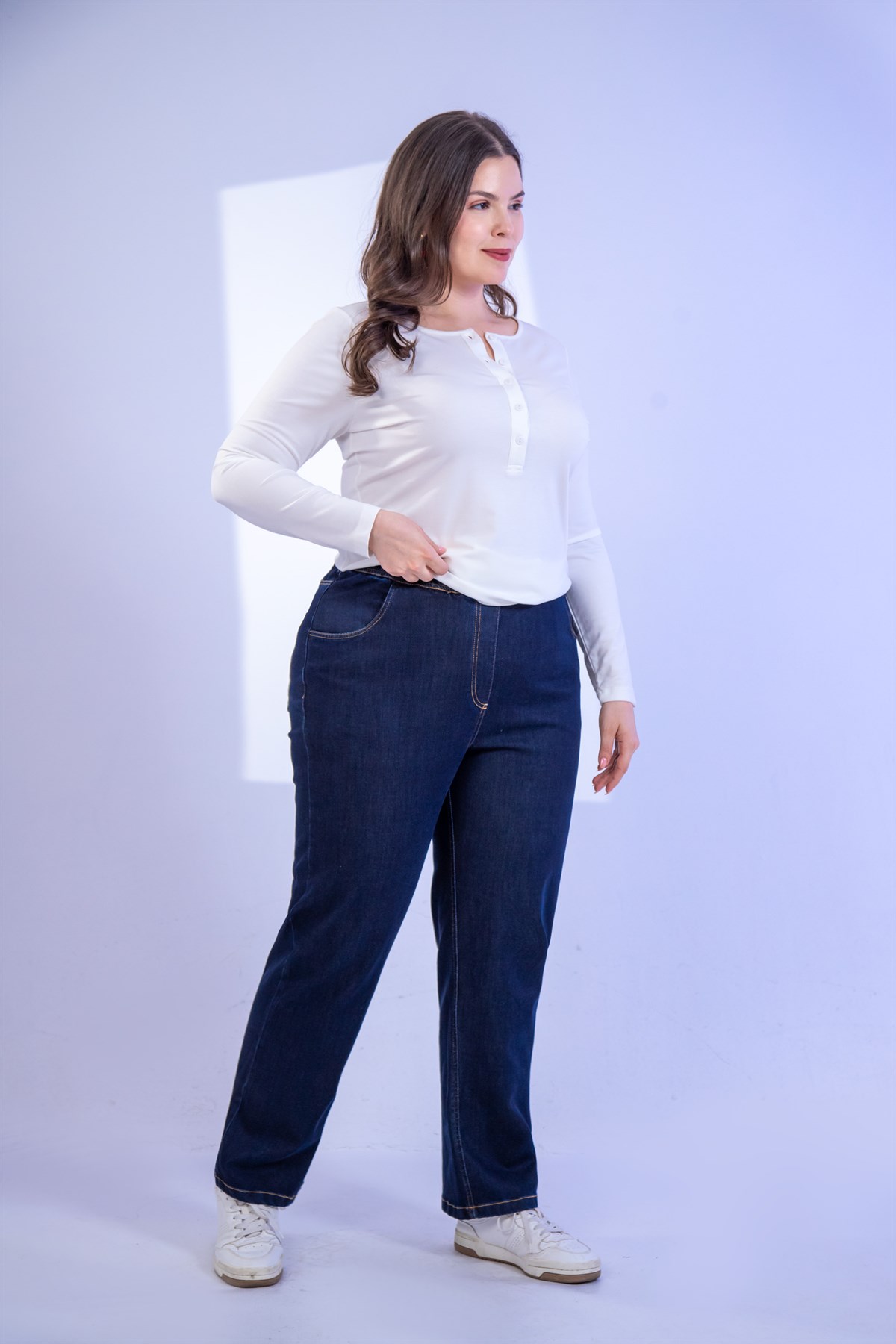 Büyük Beden 3330689 Denim Pantolon  Lacivert