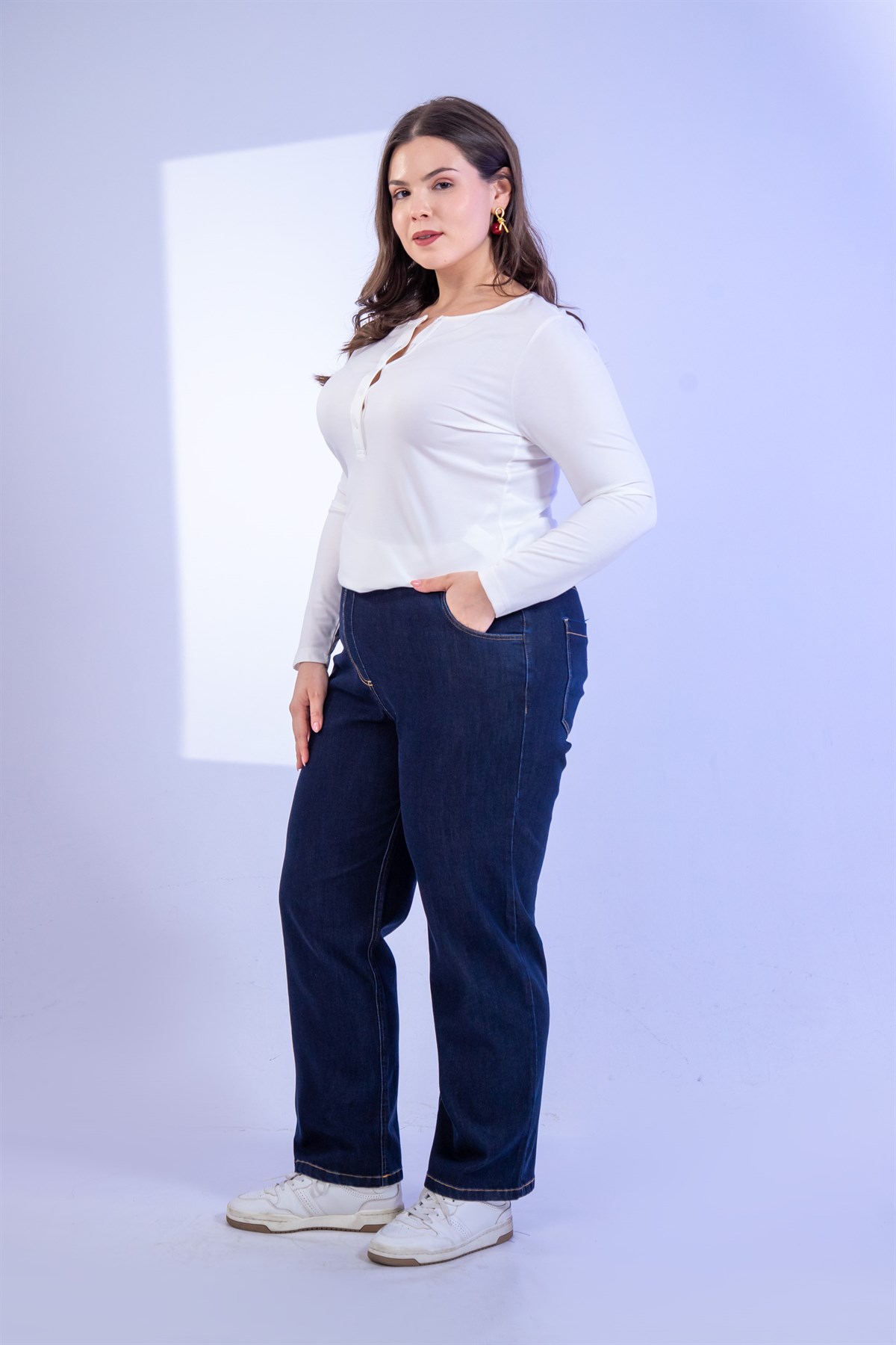 Büyük Beden 3330689 Denim Pantolon  Lacivert