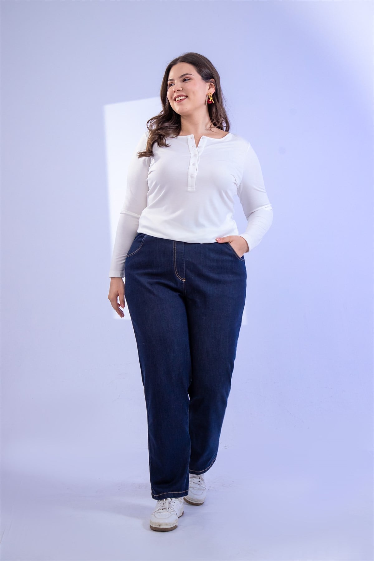Büyük Beden 3330689 Denim Pantolon  Lacivert