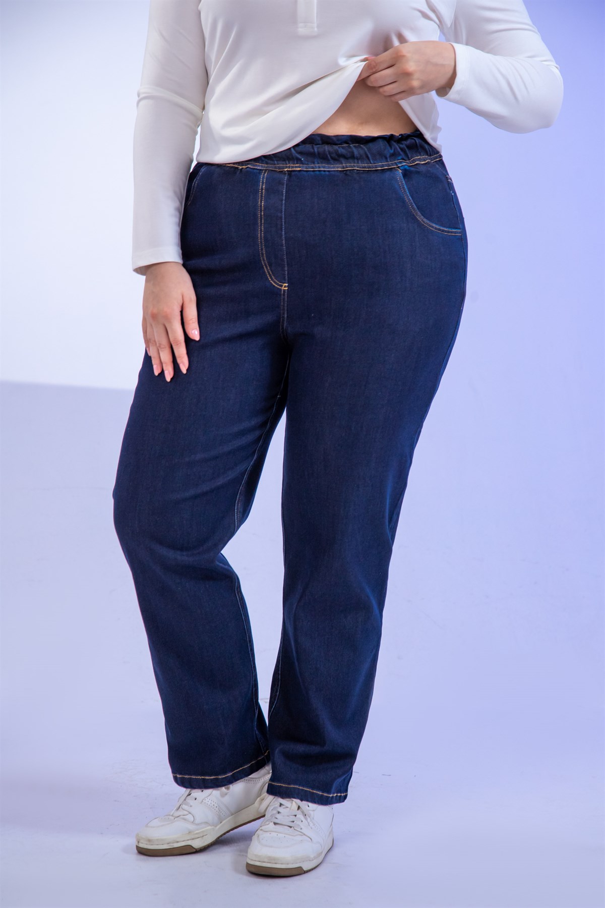 Büyük Beden 3330689 Denim Pantolon  Lacivert