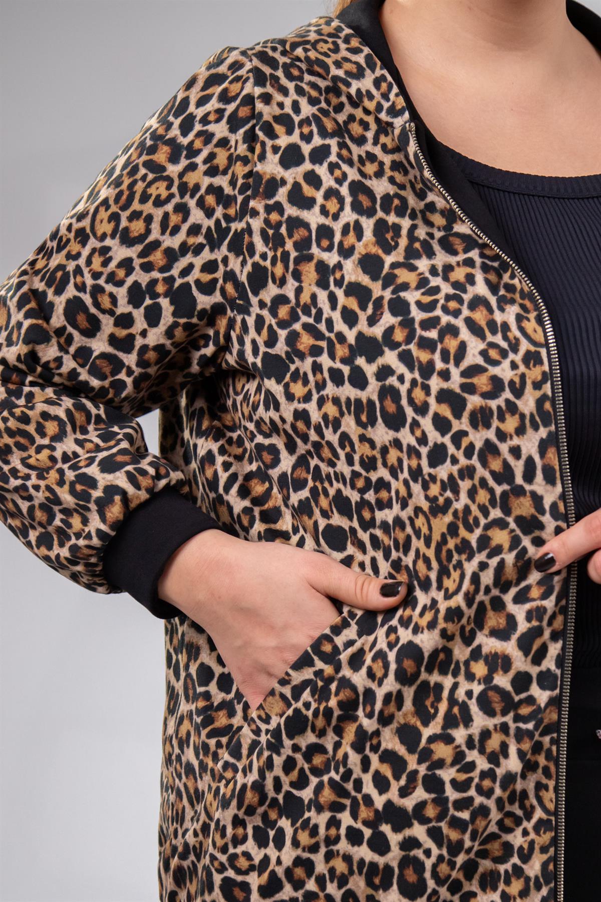 Büyük Beden 333177 Çift Taraflı Sweat  Bej